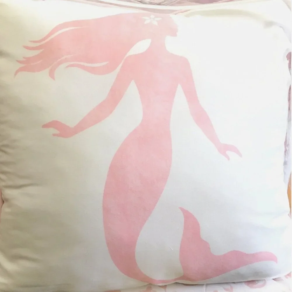 8pc Pink Mermaid Beach Full Queen Comforter Sheet Pillow Bedding Set Envogue Kid